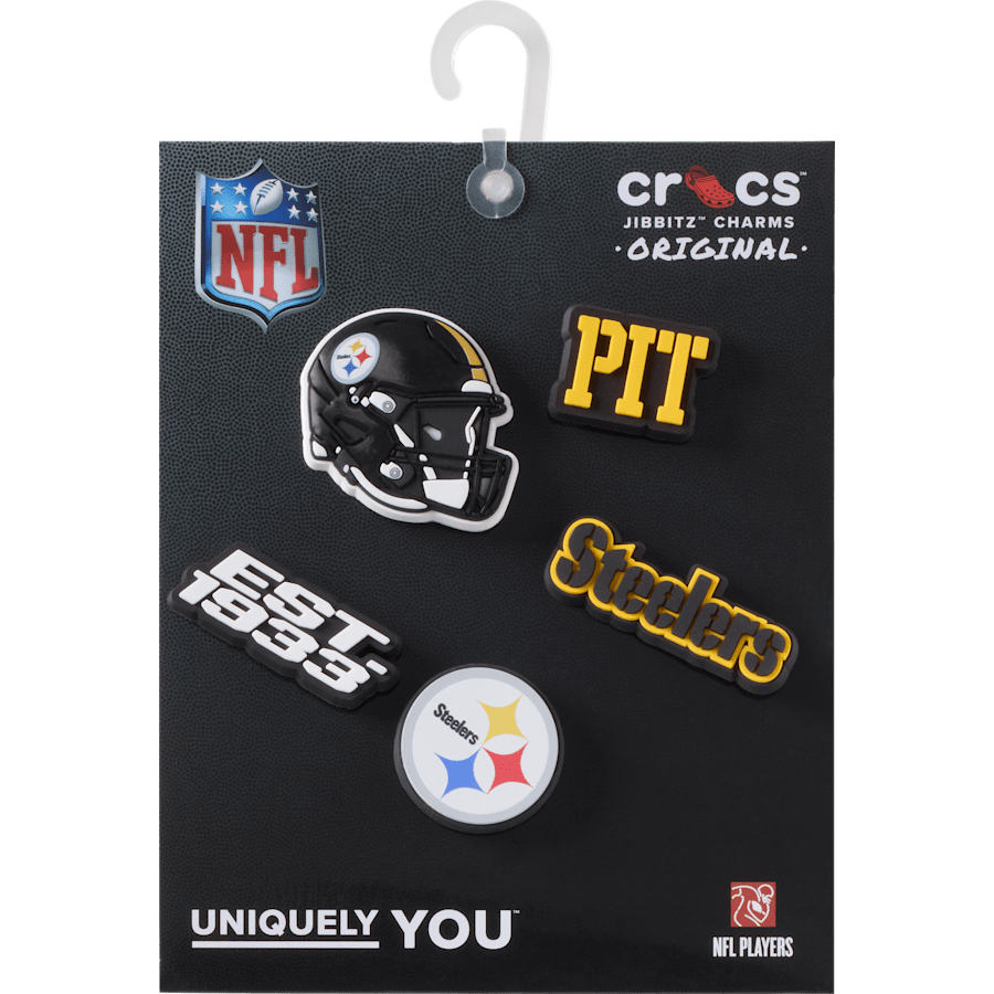 NFL Pittsburgh Steelers 5 Pack Jibbitz Shoe Charm Women|Men|Jibbitz™ Charms Discount