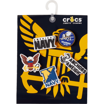 Armed Forces US Navy 5Pck Jibbitz Shoe Charm - Crocs