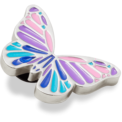 Multi Purple Butterfly Jibbitz Shoe Charm - Crocs