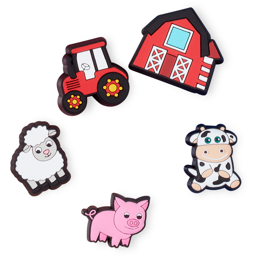 Cutesey Farm Animal 5 Pack Jibbitz Shoe Charm Women|Men|Kids|Jibbitz™ Charms Discount