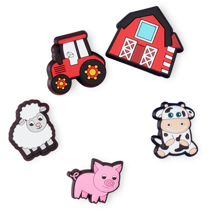 Cutesey Farm Animal 5 Pack Jibbitz Shoe Charm - Crocs