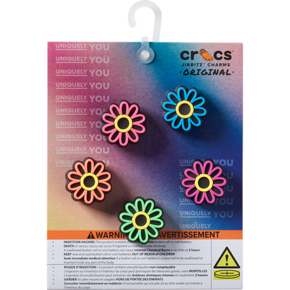 Lights Up Daisy 5 Pack Jibbitz Shoe Charm - Crocs