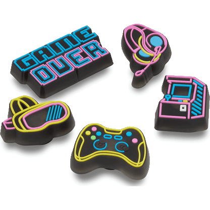Lights Up Neon Gamer 5 Pack Jibbitz™ charms - Crocs