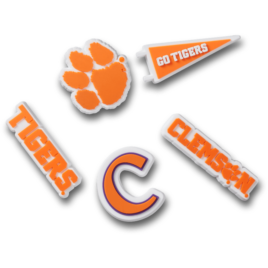 Clemson Univ 5 Pack Jibbitz™ charms Women|Men|Kids|Jibbitz™ Charms On Sale