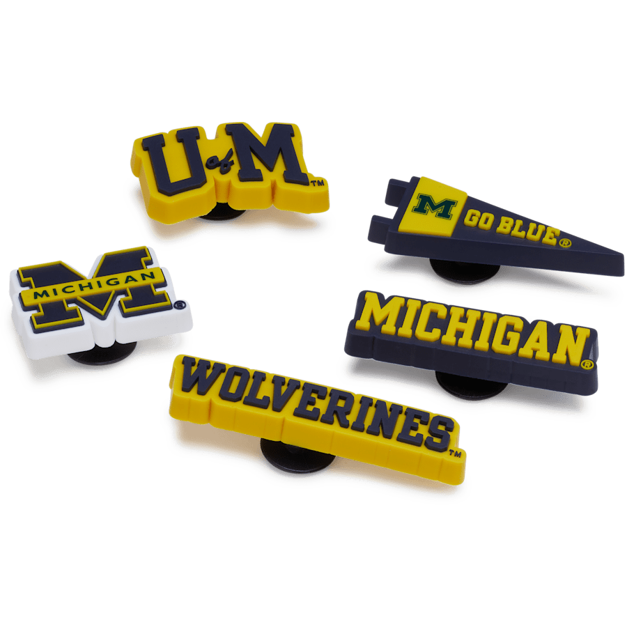 University of Michigan 5 Pack Jibbitz™ charms Women|Men|Jibbitz™ Charms For Sale