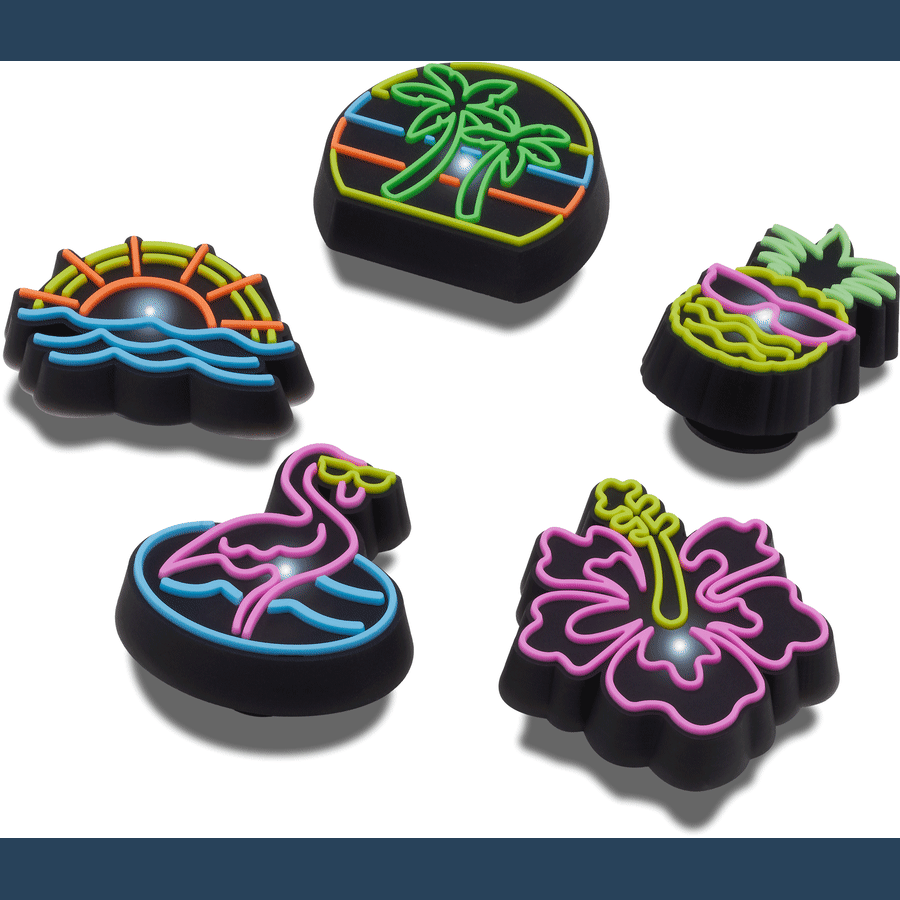 Lights Up Neon 5 Pack Jibbitz™ charms Women|Men|Jibbitz™ Charms On Sale