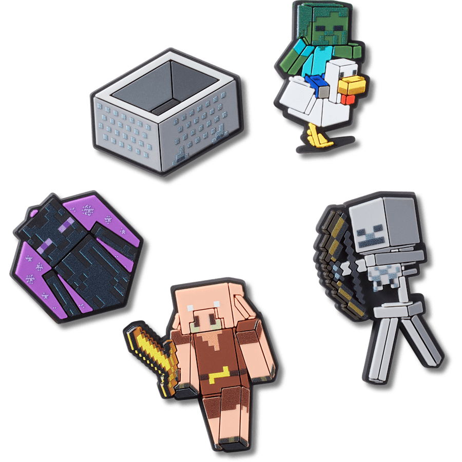Minecraft 5 Pack Jibbitz™ charms Women|Men|Kids|Jibbitz™ Charms Online