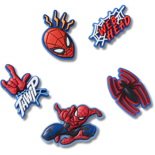 Spiderman 5 Pack Jibbitz™ charms Women|Men|Kids|Jibbitz™ Charms For Sale