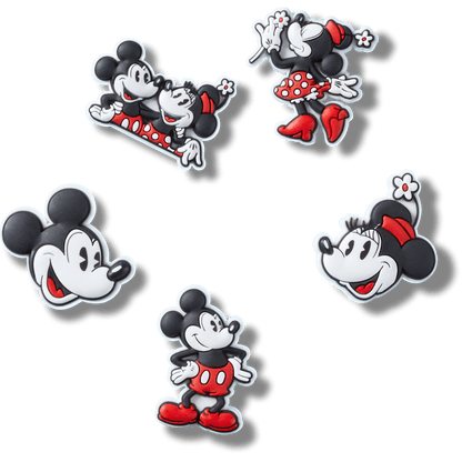 Mickey and Minnie PVC 5 Pack Jibbitz™ charms - Crocs