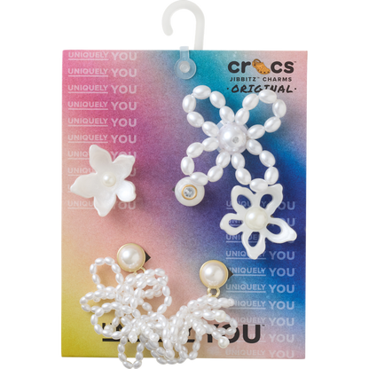 White Pearl Beaded 5 Pack Jibbitz™ charms - Crocs