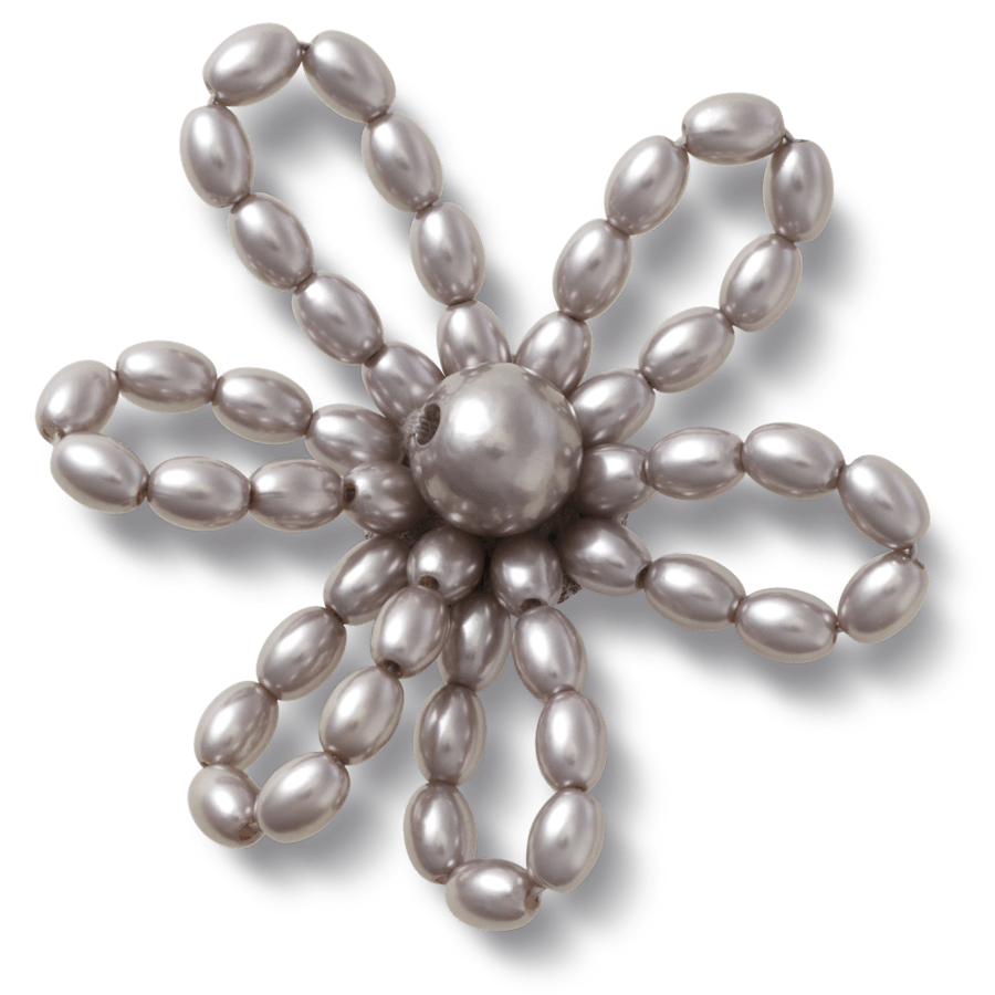 Grey Pearl Beaded Daisy Jibbitz™ charms Women|Men|Jibbitz™ Charms For Sale