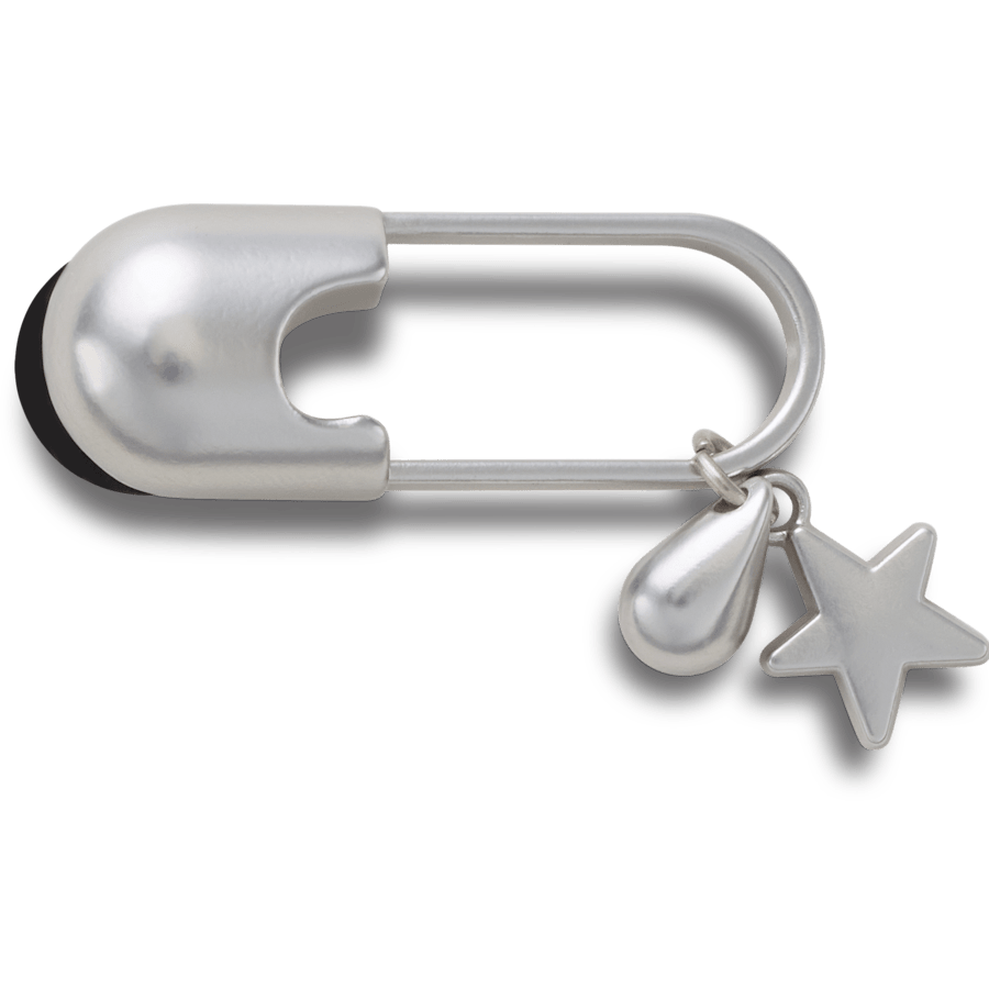 Silver Meta Safety Pin Jibbitz™ charms Women|Men|Jibbitz™ Charms Discount
