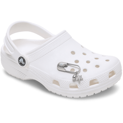 Silver Meta Safety Pin Jibbitz™ charms - Crocs
