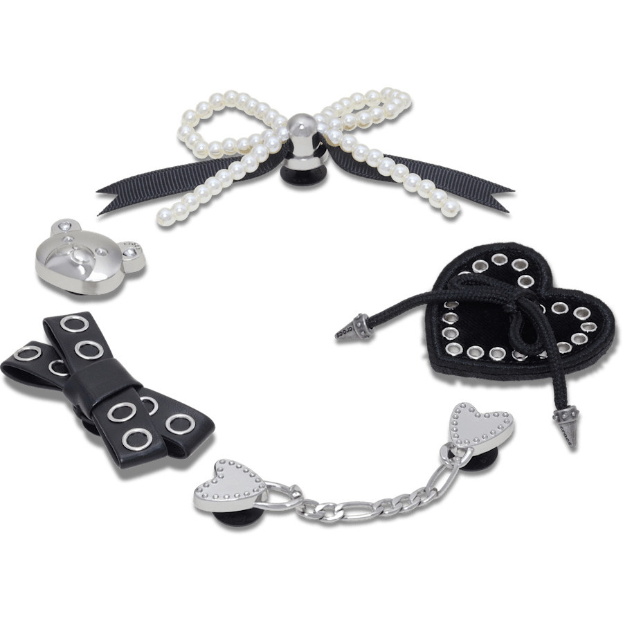 Indie Luxe Silver 5 Pack Jibbitz™ charms Women|Men|Jibbitz™ Charms Sale