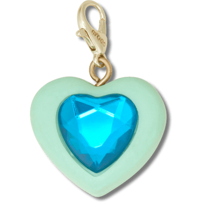 Blue Heart Sim Gem Charm Jibbitz Shoe Charm - Crocs