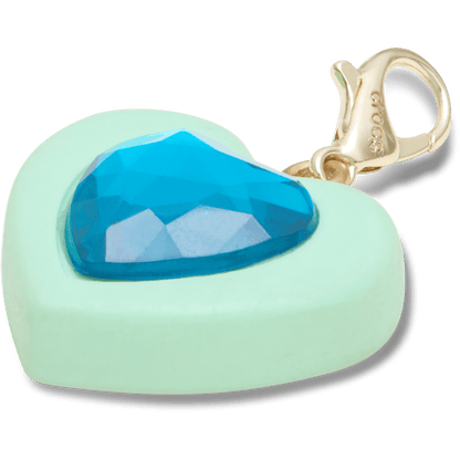 Blue Heart Sim Gem Charm Jibbitz Shoe Charm - Crocs