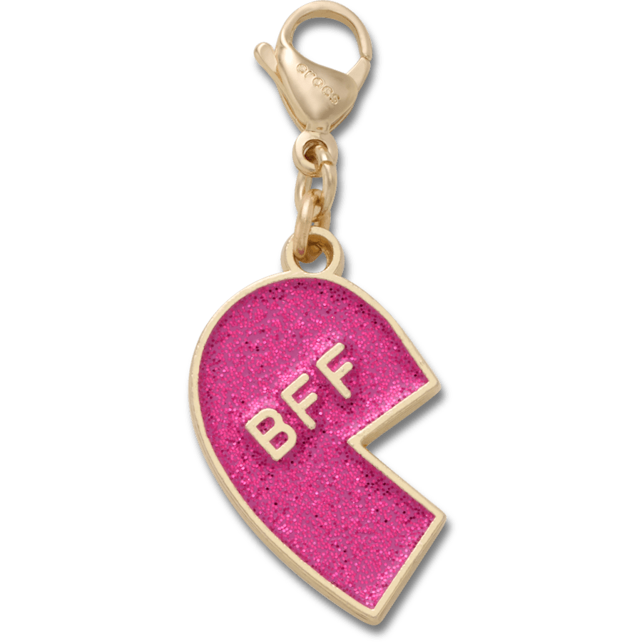 Pink Glitter BFF Charm Left Jibbitz Shoe Charm Women|Men|Kids|Jibbitz™ Charms Outlet