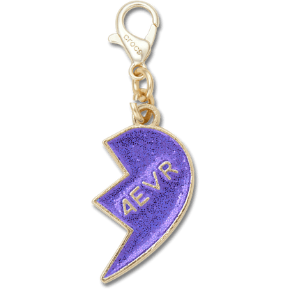Purple Glitter BFF Charm Right Jibbitz Shoe Charm - Crocs