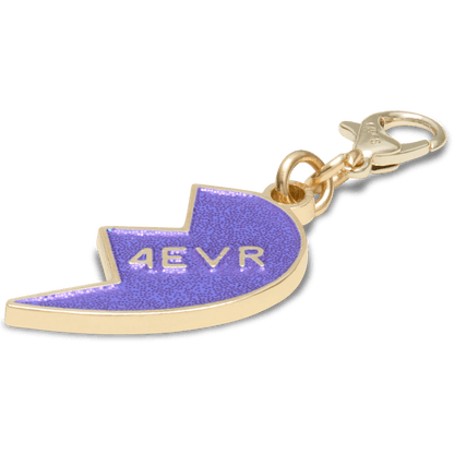 Purple Glitter BFF Charm Right Jibbitz Shoe Charm - Crocs