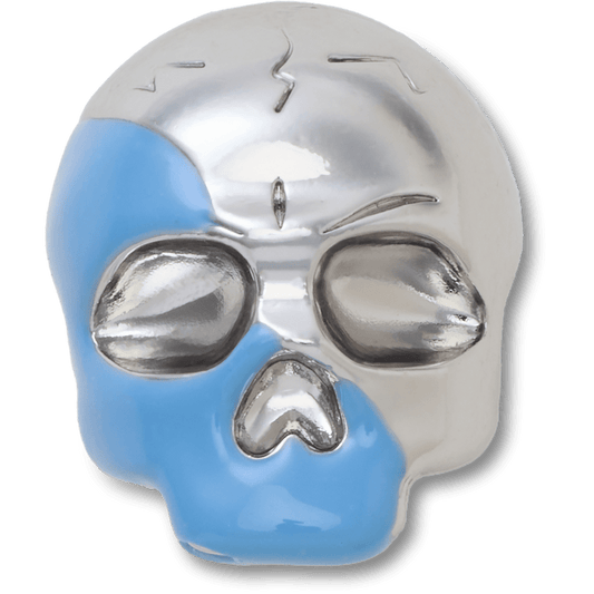 Silver and Blue Enamel Skull Jibbitz™ charms Women|Men For Sale
