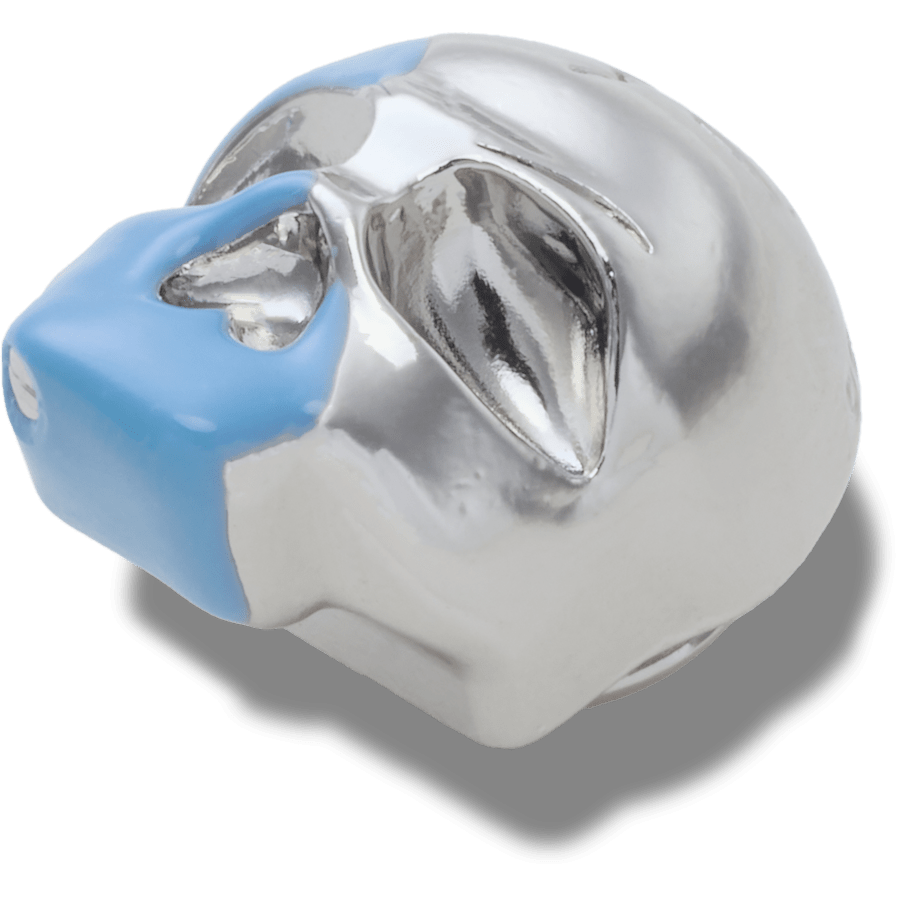 Silver and Blue Enamel Skull Jibbitz™ charms Women|Men For Sale