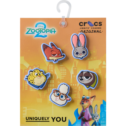 b'Disney Zootopia 2 5 Pack Jibbitz Shoe Charm - Crocs'