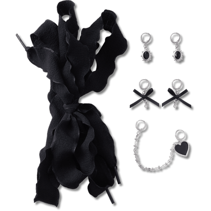 Laces and Dainty Bow Charm Kit Jibbitz Shoe Charm - Crocs