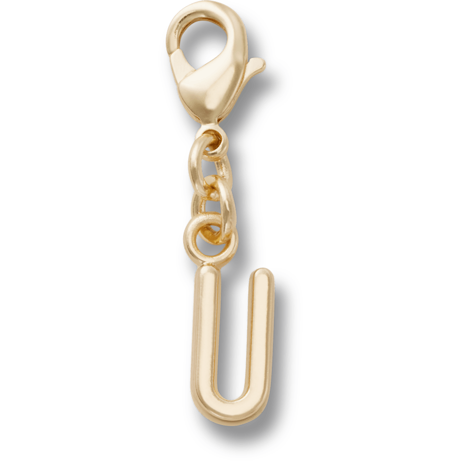 Gold Letter U Charm Jibbitz™ charms Women|Men|Kids|Jibbitz™ Charms On Sale