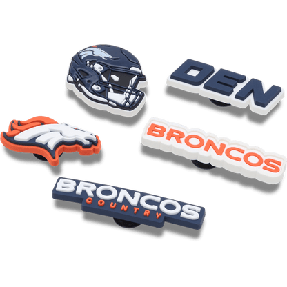 NFL Denver Broncos 5 Pack Jibbitz Shoe Charm - Crocs