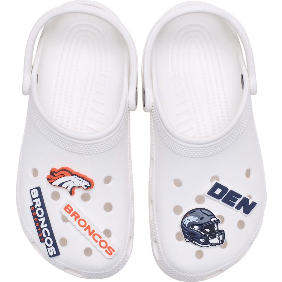 NFL Denver Broncos 5 Pack Jibbitz Shoe Charm Women|Men|Jibbitz™ Charms Discount