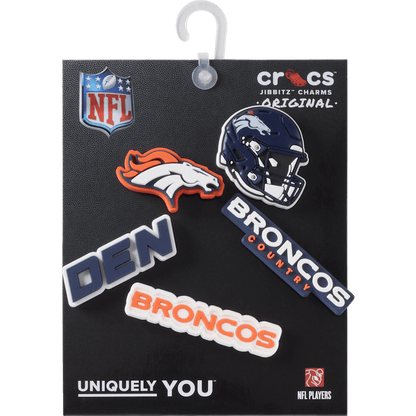 NFL Denver Broncos 5 Pack Jibbitz Shoe Charm - Crocs