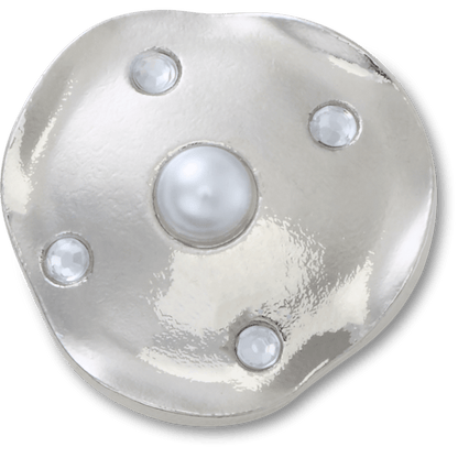Silver and Pearl Disc Jibbitz™ charms - Crocs