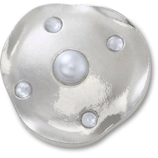 Silver and Pearl Disc Jibbitz™ charms Women|Men|Jibbitz™ Charms Online