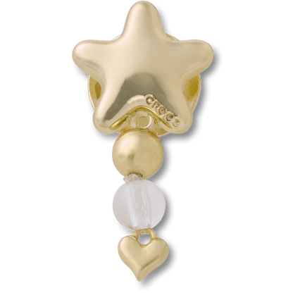 Gold Star with Heart Dangle Jibbitz™ charms - Crocs