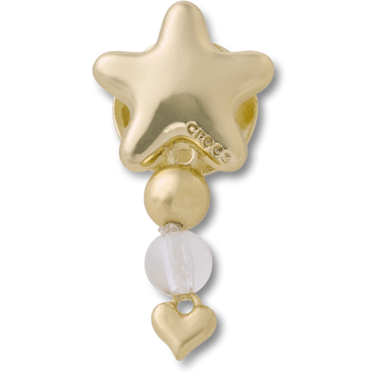 Gold Star with Heart Dangle Jibbitz™ charms Women|Men|Jibbitz™ Charms On Sale