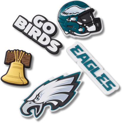 NFL Philadelphia Eagles 5 Pack Jibbitz Shoe Charm - Crocs