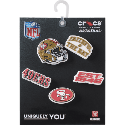 NFL San Francisco 49ers 5 Pack Jibbitz Shoe Charm - Crocs