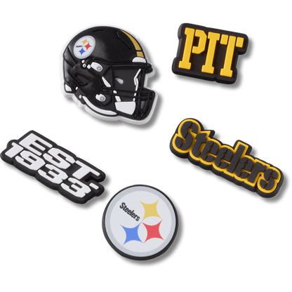 NFL Pittsburgh Steelers 5 Pack Jibbitz Shoe Charm - Crocs