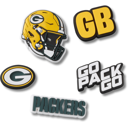 NFL Green Bay Packers 5 Pack Jibbitz Shoe Charm - Crocs