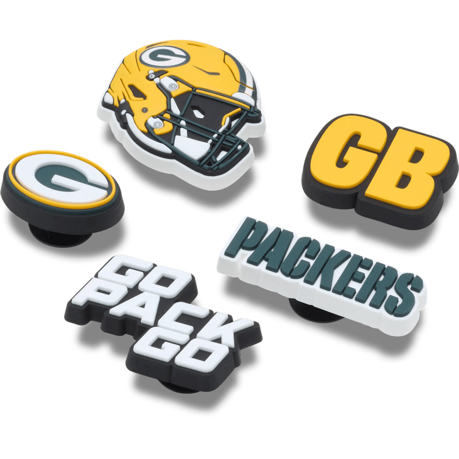 NFL Green Bay Packers 5 Pack Jibbitz Shoe Charm Women|Men|Jibbitz™ Charms On Sale