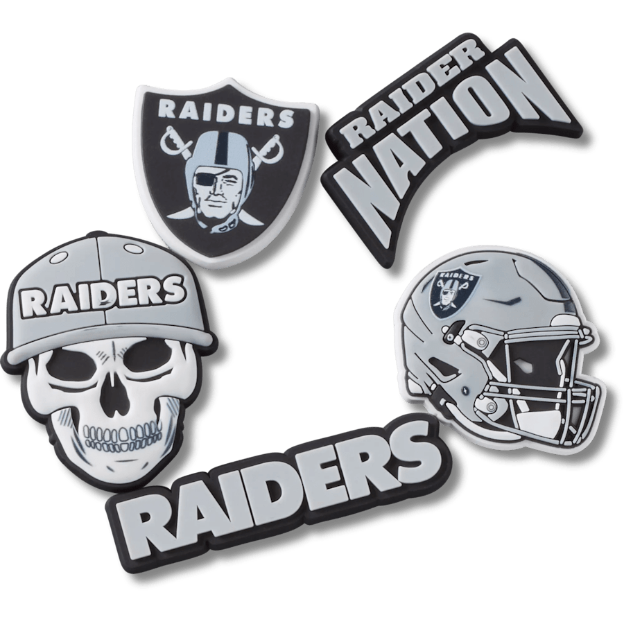 NFL Las Vegas Raiders 5 Pack Jibbitz Shoe Charm Women|Men|Jibbitz™ Charms Discount