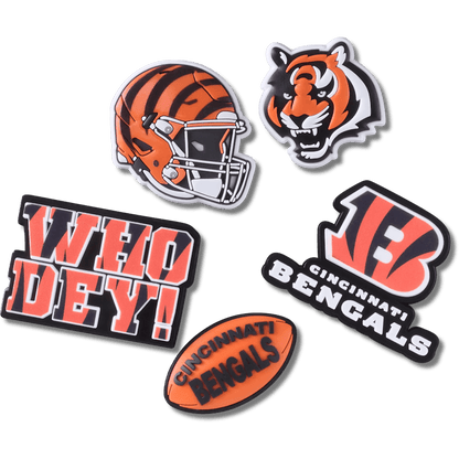 NFL Cincinnati Bengals 5 Pack Jibbitz Shoe Charm - Crocs