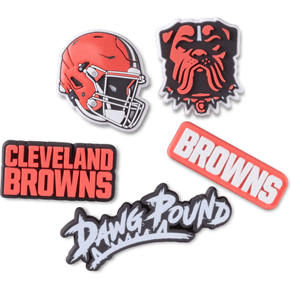 NFL Cleveland Browns 5 Pack Jibbitz Shoe Charm - Crocs