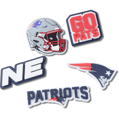 NFL New England Patriots 5 Pack Jibbitz Shoe Charm - Crocs