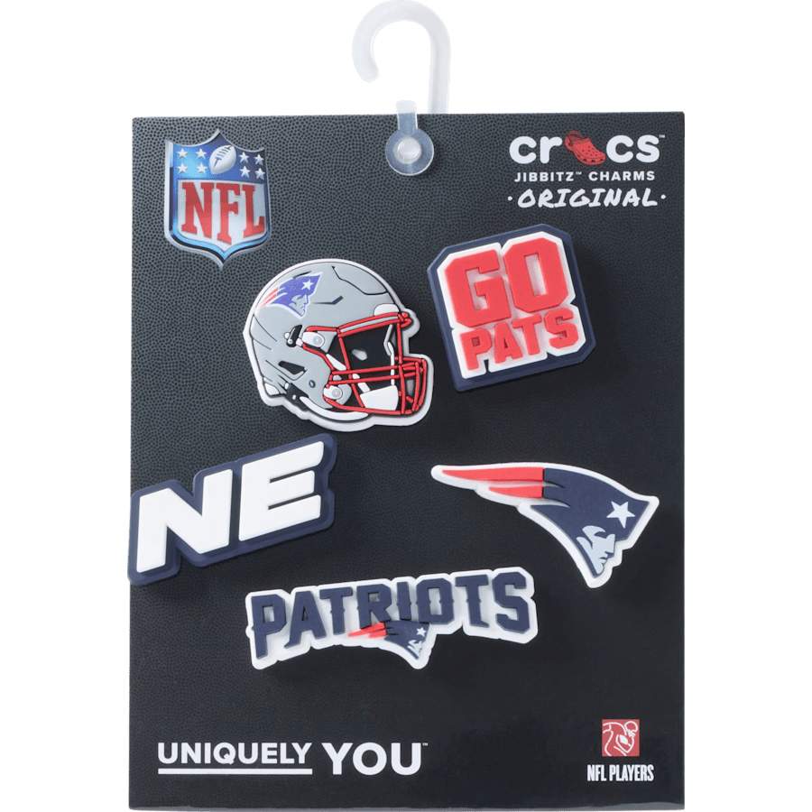 NFL New England Patriots 5 Pack Jibbitz Shoe Charm Women|Men|Jibbitz™ Charms Outlet