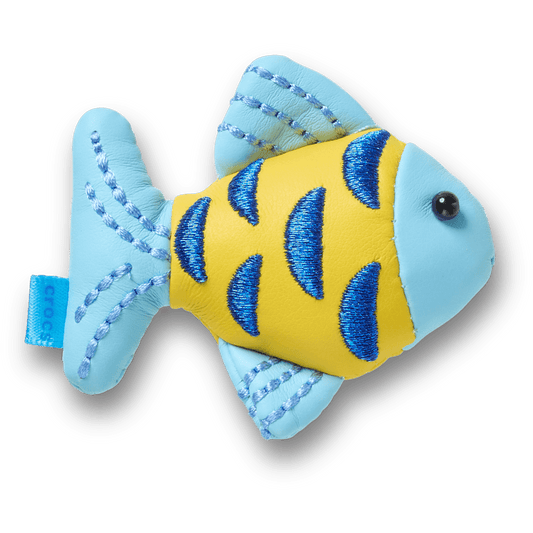 Blue and Gold Sparkle Fish Jibbitz™ charms Women|Men On Sale