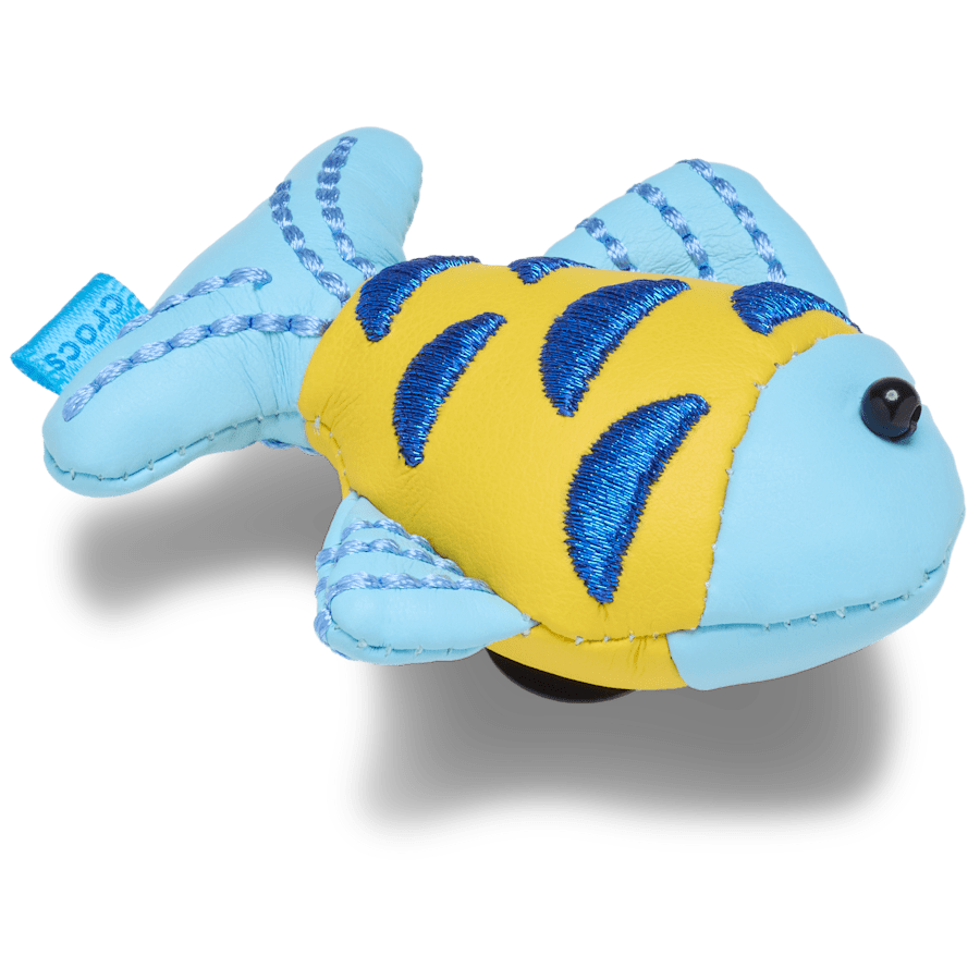 Blue and Gold Sparkle Fish Jibbitz™ charms Women|Men On Sale