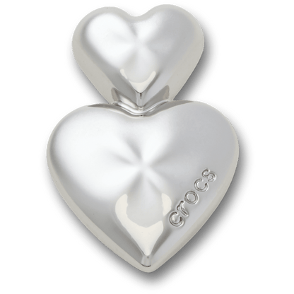 Silver Double Heart Jibbitz™ charms - Crocs