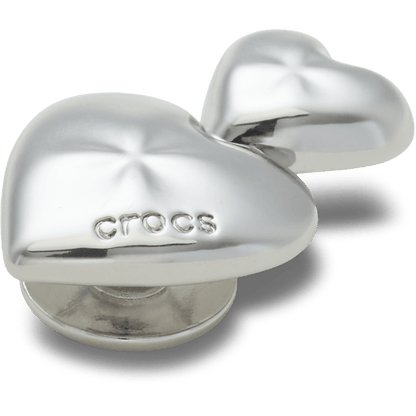 Silver Double Heart Jibbitz™ charms - Crocs