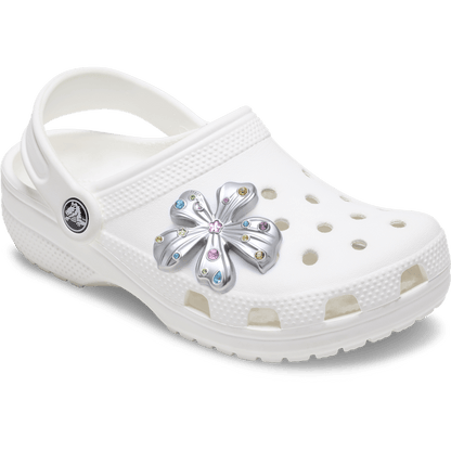 Silver Meta Gem Flower Jibbitz™ charms - Crocs